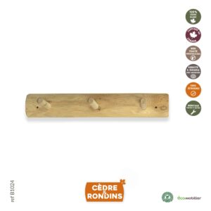 Porte manteau en bois de cèdre blanc