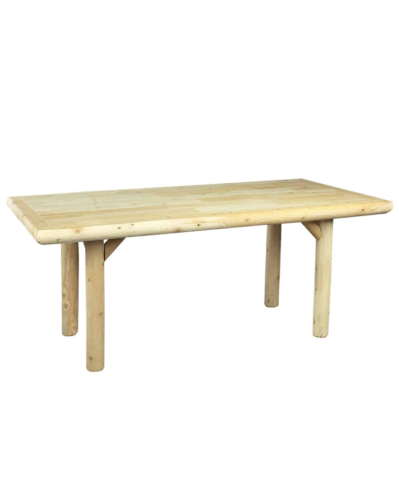 Table Salle à Manger Rectangulaire en cèdre blanc - Cèdre & Rondins Table Salle à Manger Rectangulaire en cèdre blanc - Cèdre & Rondins