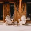B404 chaise adirondack en bois pliant