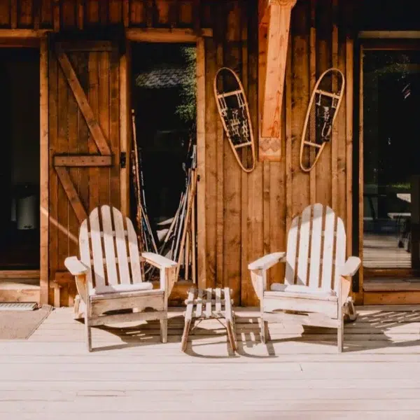 B404 chaise adirondack en bois pliant