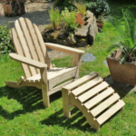 B404 adirondack pliant en bois et B406 repose pied