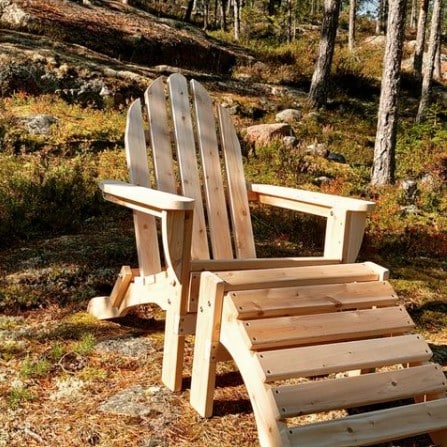B404 chaise adirondack pliante en bois