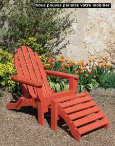 salon de jardin bois - fauteuil adirondack