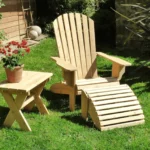 B404A adirondack deluxe avec ottoman et table basse