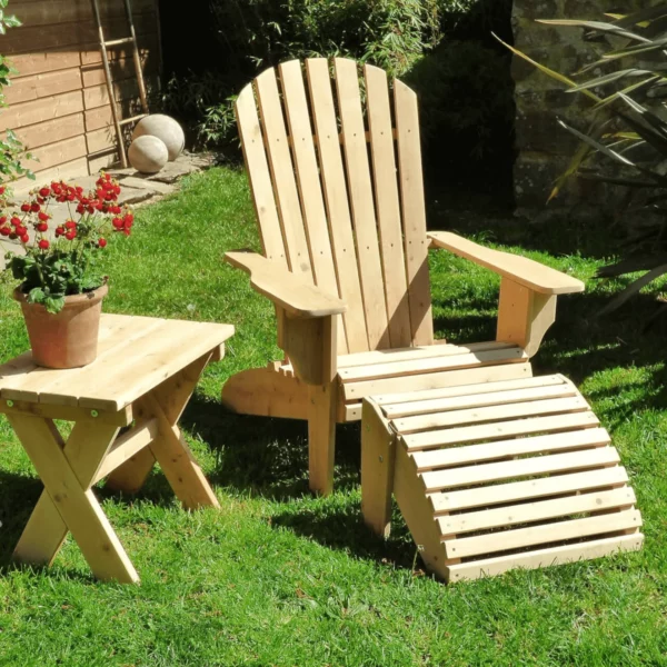 B404A adirondack deluxe avec ottoman et table basse