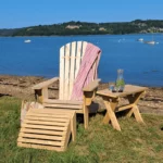 B404A adirondack deluxe avec repose pied B406A et table basse adirondack B409