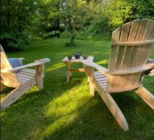 chaise adirondack table adirondack en bois