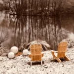 B404A chaise adirondack canadien ne sous la neige