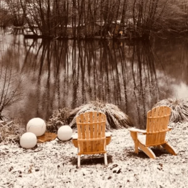 B404A chaise adirondack canadien ne sous la neige
