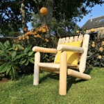 B4KD fauteuil dossier bas en bois de cèdre