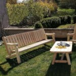 banc jardin bois 3 places B7KD