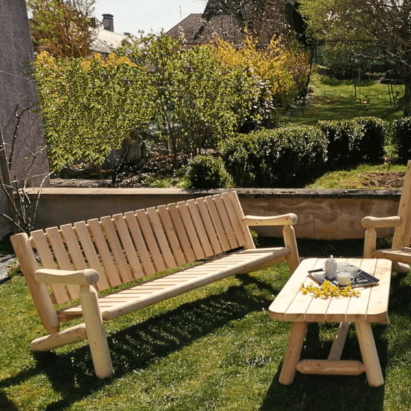 B7KD banc de jardin en bois de cèdre