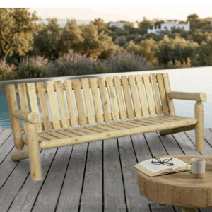 B7KD canape extérieur en bois 3 places