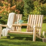 B7TTKD fauteuil double en bois