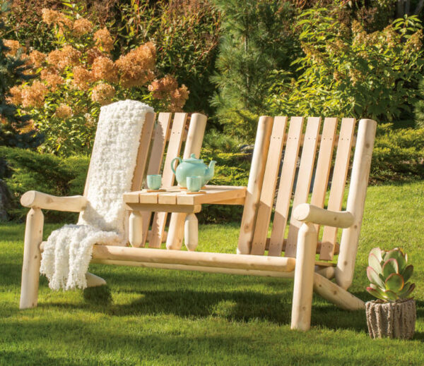 B7TTKD fauteuil double en bois