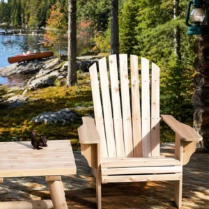 fauteuil chaise adirondack authentique en bois de cedre massif canadien pour jardin