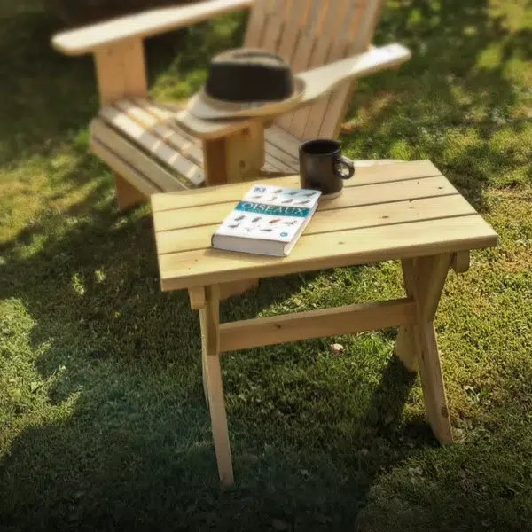 petite table de jardin adirondack rustique appoint pour extérieur et intérieur tendance