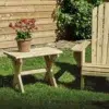 petite table en bois appoint extérieur clair naturel massif