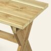 petite table en bois appoint exterieur clair naturel massif rectangle rustique