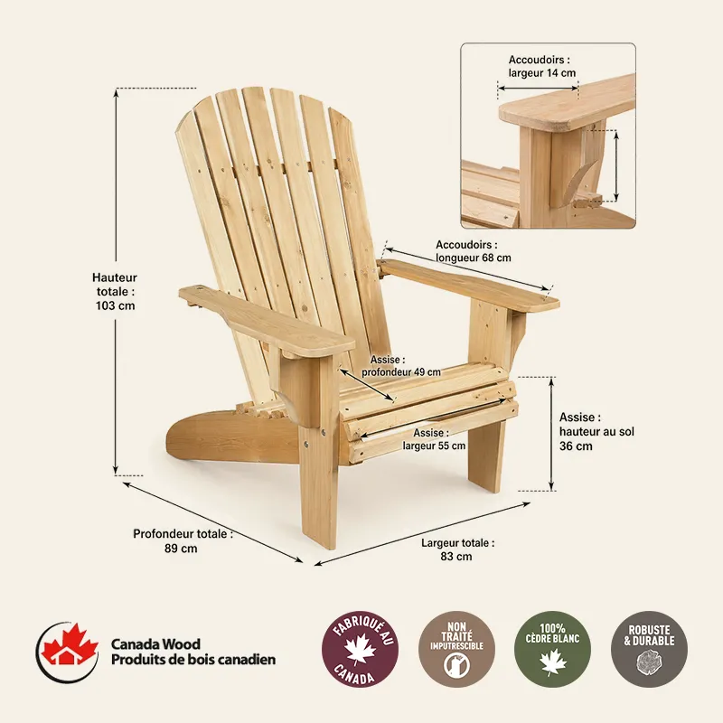 plan adirondack muskoka chaise canadienne notice de montage