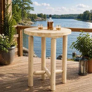 Table Haute en bois - Petit modèle - Réf B9B