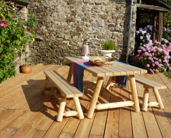 table banc bois jardin R1S