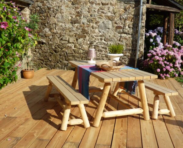 table banc bois jardin R1S