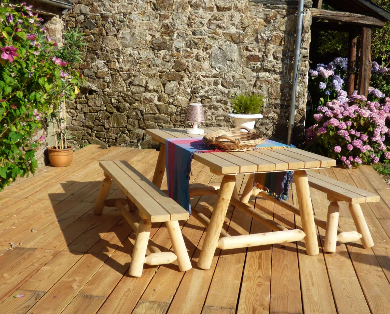 Banc deco bois, banc campagne, petit banc d'intérieur en bois