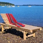 transat bois bain de soleil rondins massif cedre dos inclinable piscine terrasse