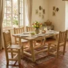 R5S meubles salle à manger avec table bois rectangulaire et chaises bois