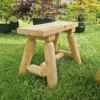 petit banc en bois massif de cèdre blanc pour jardin et intérieur. Style style rustique canadien.