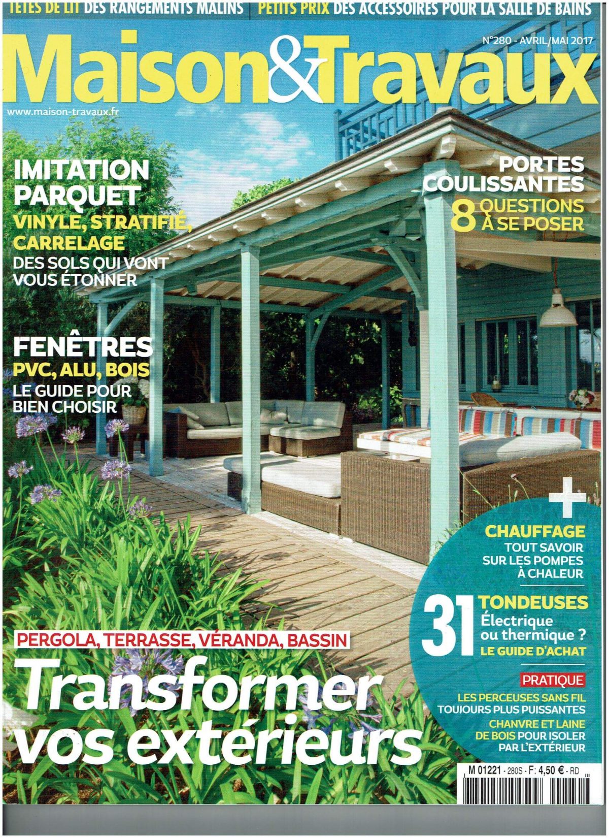 Magazine MAISON & TRAVAUX - N°280 - 2017 - Cèdre & Rondins