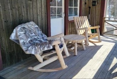 B5AKD fauteuil a bascule en bois
