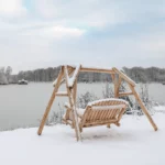 banc suspendu en bois pour jardin pour adulte 2 places