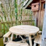 R6S table jardin bois bancs