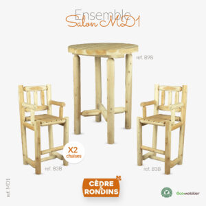 Table Mange debout - Chaises de bar - Réf MD1