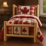 literie lit simple 90x200 en rondins de bois massif canadien écologique