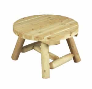 table basse de jardin en bois naturel