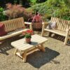 salon de jardin en bois S4