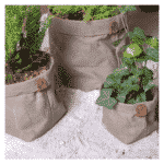 cache pot toile beige plantb
