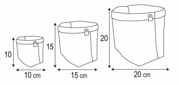 cache pot dimensions