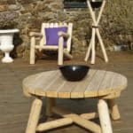 bougie exterieure sur table ronde