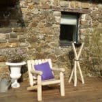 fauteuil jardin rondins bois B4KD