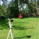 bougie outdoor sur pied bois
