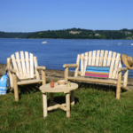 B104L B106L B109L ensemble salon de jardin dossier arrondi fauteuil banc et table basse