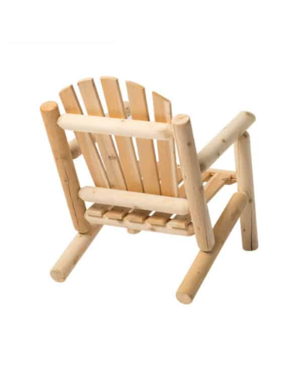 B104L fauteuil en bois dossier arrondi vue de dos
