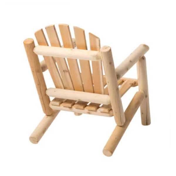 B104L fauteuil en bois dossier arrondi vue de dos