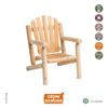 B104L Fauteuil dossier arrondi en bois de cèdre blanc