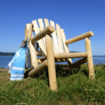 B104L fauteuil en cèdre dossier arrondi