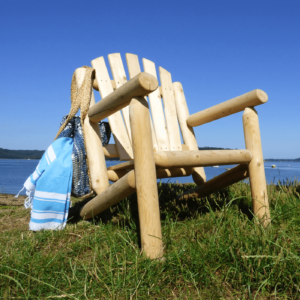 B104L fauteuil en cèdre dossier arrondi